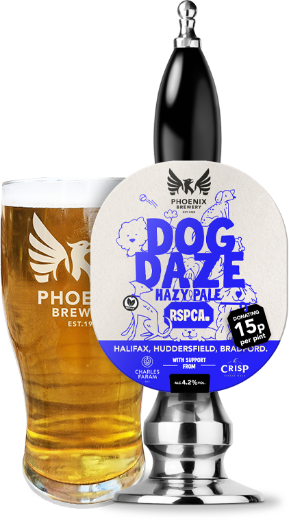 Phoenix Brewery Dog Daze 4.2% with pint