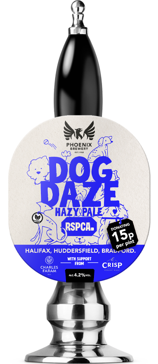 Phoenix Brewery Dog Daze 4.2% pump clip on beer pump
