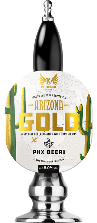 Phoenix Brewery Arizona Gold 5.0% pump clip on beer pump